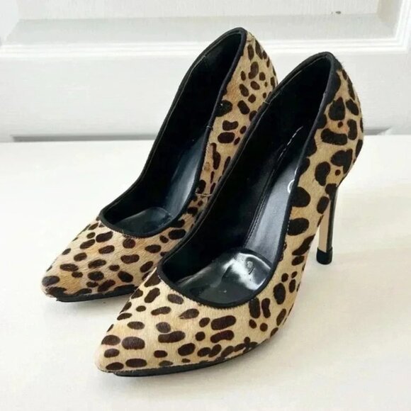 Aldo Leopard Print High Heel Pumps Pointed Toe Platform Brown Tan Size 7.5 - Picture 5 of 16